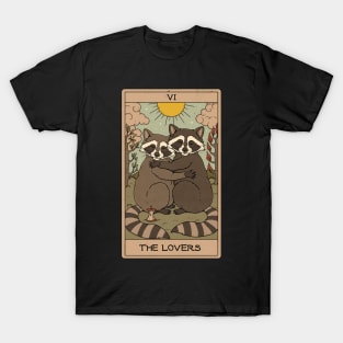 The Lovers - Raccoons Tarot T-Shirt